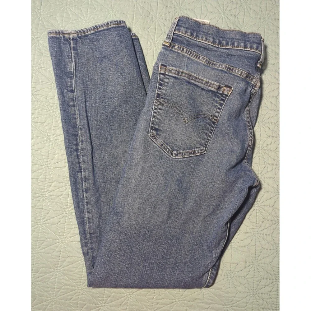 Levi's Premium 502 Big E Regular Taper Fit Mens Jeans 32x34 Stonewashed Zip Fly